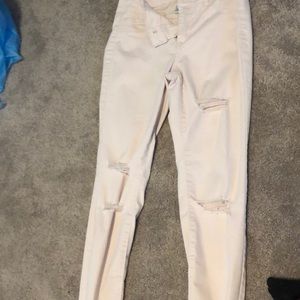 Refuge light pink stretchy jeans